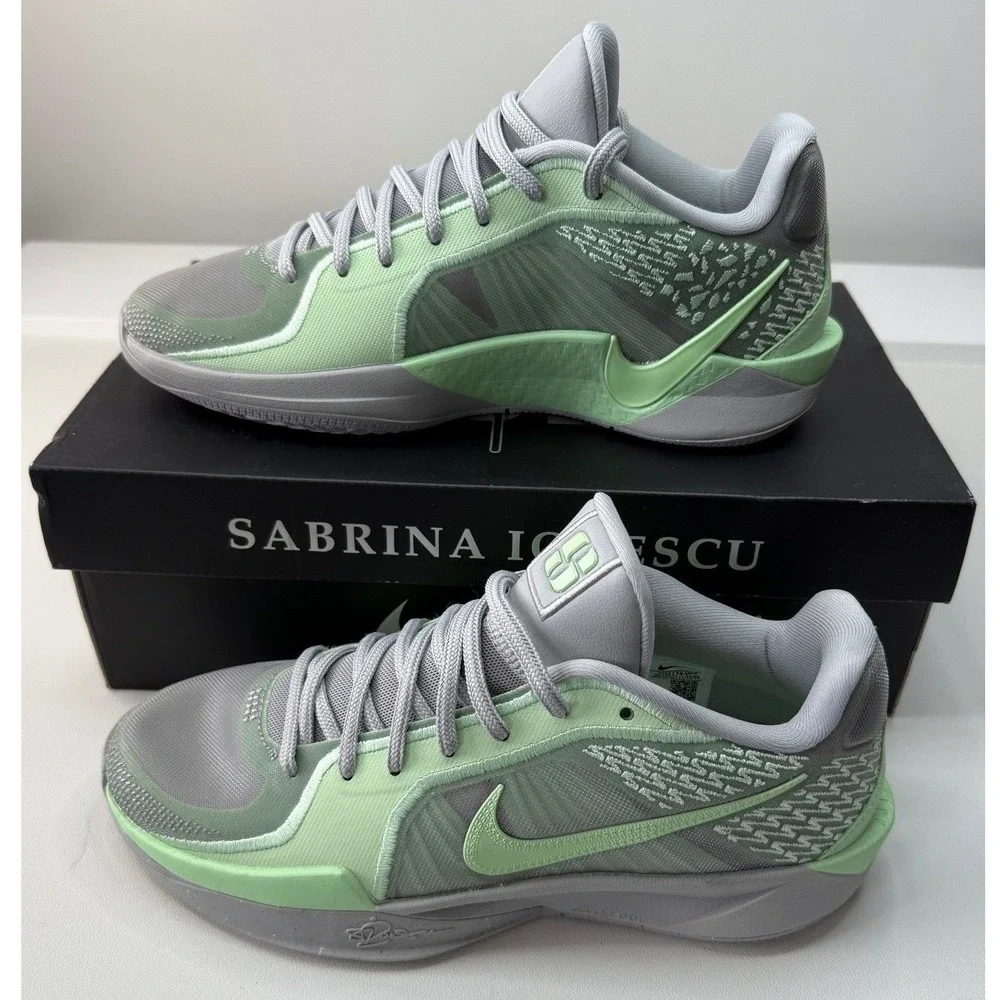 Nike Sabrina 2 WNBA Light Smoke Grey/Vapor Green FQ2174 Womens 7.5 Mens 6 NEW